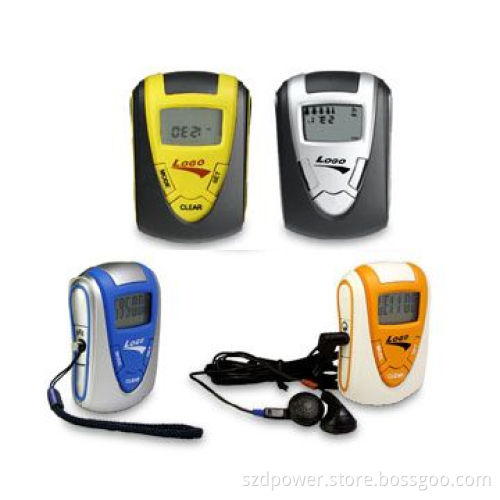 Multifunctional Series Pedometers with Stopwatch and Step Counter, Measuring 6.8 x 4.6 x 3.3cm